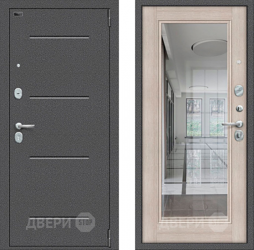 Дверь Bravo Porta S-2 104/П61 с зеркалом Капучино в Домодедово