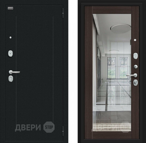 Дверь Bravo Флэш Букле черное/Wenge Veralinga в Домодедово