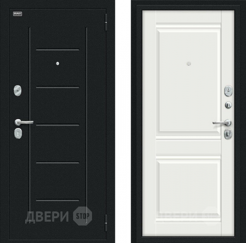 Дверь Bravo Некст Kale Букле черное/Off-white в Домодедово
