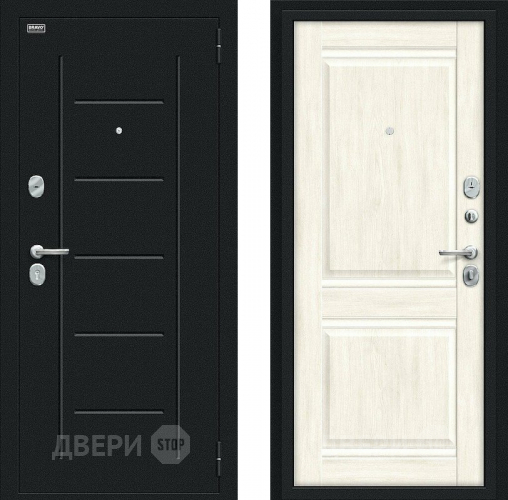 Входная металлическая Дверь Bravo Некст Kale Букле черное/Nordic Oak в Домодедово