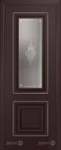 Межкомнатная дверь ProfilDoors 28U темно-коричневый (матовое, кристалл с узором) в Домодедово
