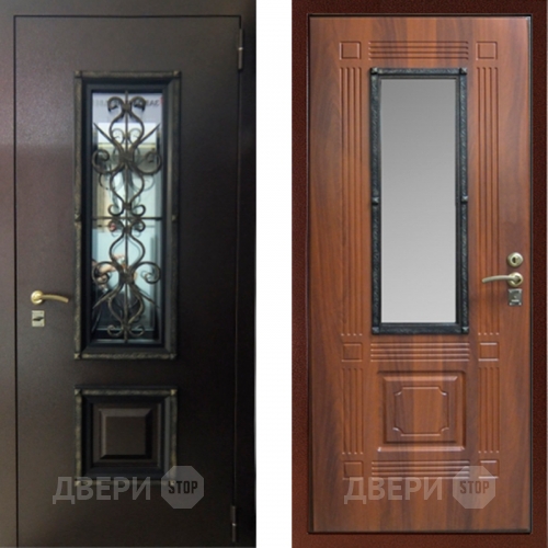 Дверь с ковкой и стеклом в Домодедово