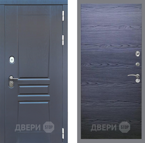 Дверь Стоп ПЛАТИНУМ Гладкая Дуб тангенальный черный в Домодедово