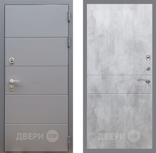 Дверь Стоп АРТ ГРАФИТ ФЛ-290 Бетон светлый в Домодедово