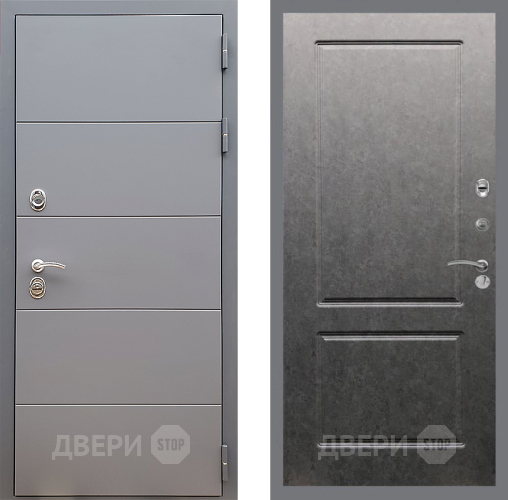 Дверь Стоп АРТ ГРАФИТ ФЛ-117 Штукатурка графит в Домодедово