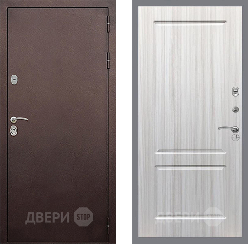 Входная металлическая Дверь Стоп КЛАССИК Медь ФЛ-117 Сандал белый в Домодедово