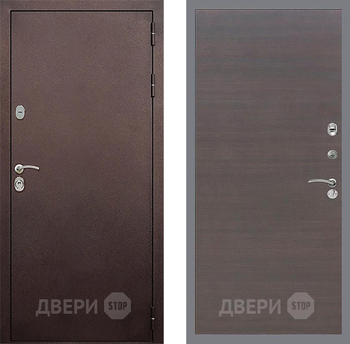 Дверь Стоп КЛАССИК Медь Гладкая венге поперечный в Домодедово