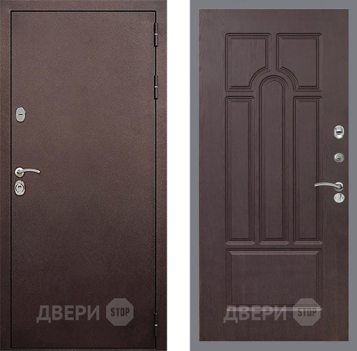 Входная металлическая Дверь Стоп КЛАССИК Медь ФЛ-58 Венге в Домодедово