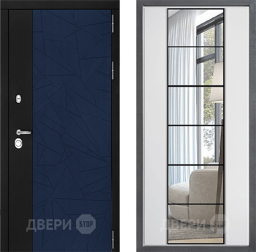 Дверь Дверной континент ДК-9 ФЛЗ-2 Зеркало Белый софт в Домодедово