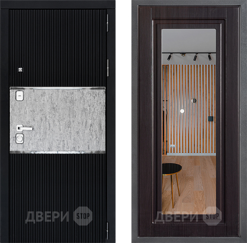 Дверь Дверной континент ДК-13 ФЛЗ Зеркало Венге в Домодедово