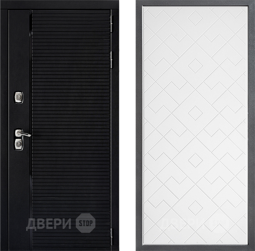 Входная металлическая Дверь Дверной континент ДК-1 ФЛ-Тиффани Белый софт в Домодедово