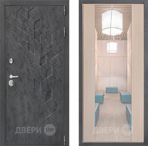 Дверь Дверной континент ДК-3/713 ФЛЗ-1 Зеркало Капучино в Домодедово