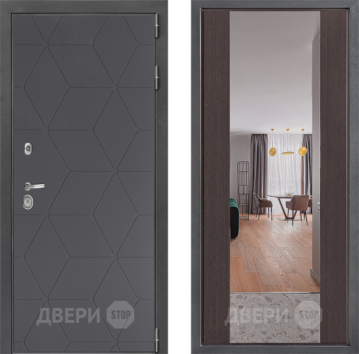 Дверь Дверной континент ДК-3/744 ФЛЗ-1 Зеркало Венге в Домодедово