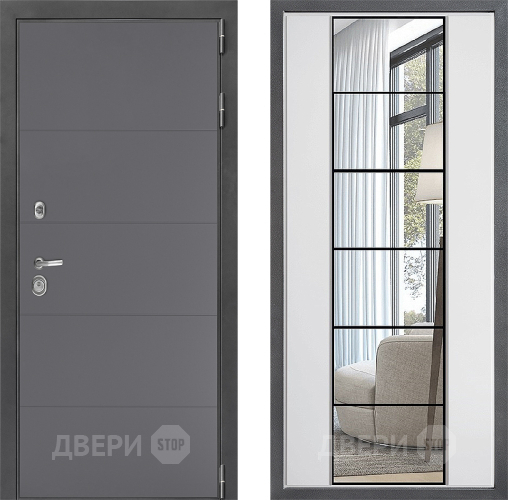 Дверь Дверной континент ДК-3/649 ФЛЗ-2 Зеркало Белый софт в Домодедово