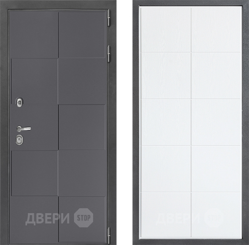 Входная металлическая Дверь Дверной континент ДК-3/606 ФЛ-Кватро Белое дерево в Домодедово