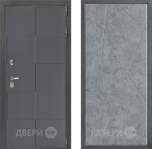 Входная металлическая Дверь Дверной континент ДК-3/606 ФЛ-655 Бетон серый в Домодедово