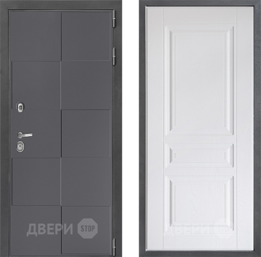 Входная металлическая Дверь Дверной континент ДК-3/606 ФЛ-243 Альберо Браш серебро в Домодедово