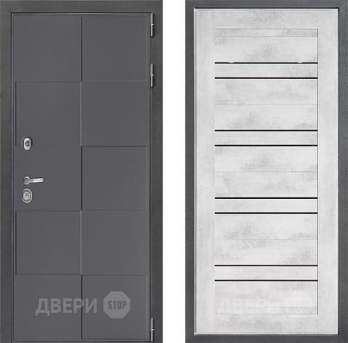 Входная металлическая Дверь Дверной континент ДК-3/606 ФЛ-49 Бетон снежный в Домодедово