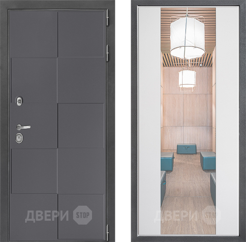 Дверь Дверной континент ДК-3/606 ФЛЗ-1 Зеркало Белый софт в Домодедово