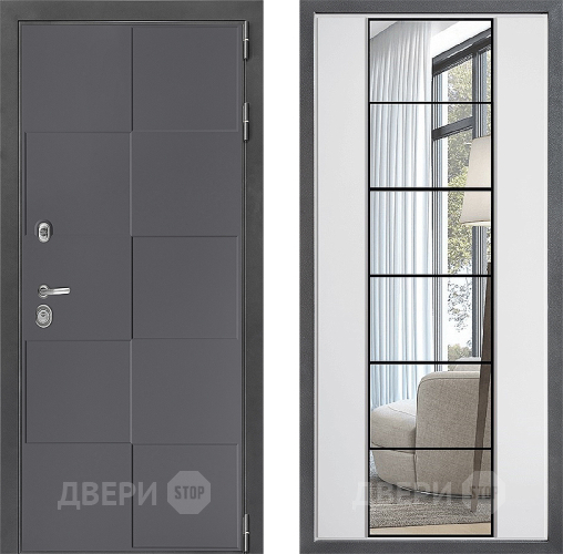 Дверь Дверной континент ДК-3/606 ФЛЗ-2 Зеркало Белый софт в Домодедово