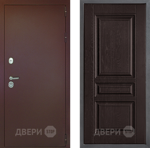 Дверь Дверной континент Рубикон Медь Дизайн ФЛ-243 Дуб шоколадный в Домодедово
