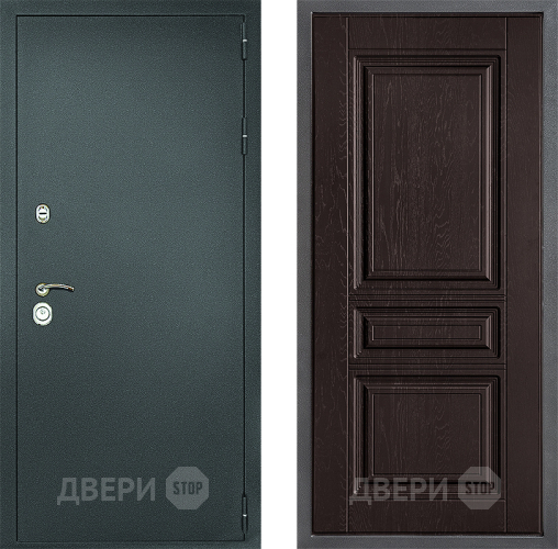 Дверь Дверной континент Рубикон Серебро Дизайн ФЛ-243 Дуб шоколадный в Домодедово