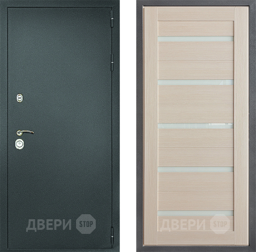 Входная металлическая Дверь Дверной континент Рубикон Серебро Дизайн ФЛ-47 Лиственница белая в Домодедово