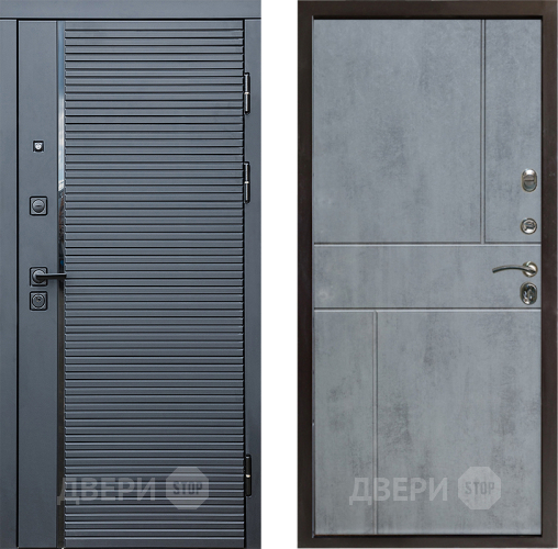 Дверь Престиж Черная Линия Горизонт Бетон темный в Домодедово