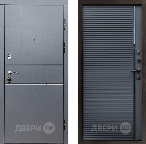 Входная металлическая Дверь Престиж Горизонт Грэй Porte Черный кварц в Домодедово
