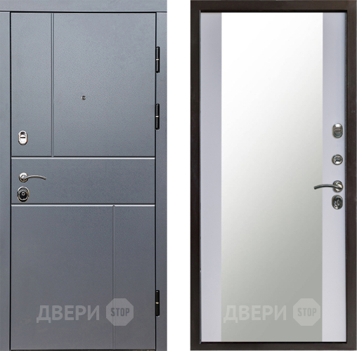 Дверь Престиж Горизонт Грэй Зеркало Белый софт в Домодедово