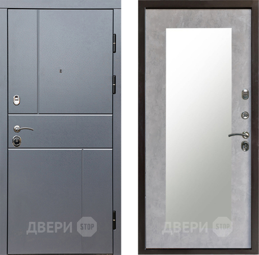 Дверь Престиж Горизонт Грэй Зеркло Пастораль Бетон светлый в Домодедово