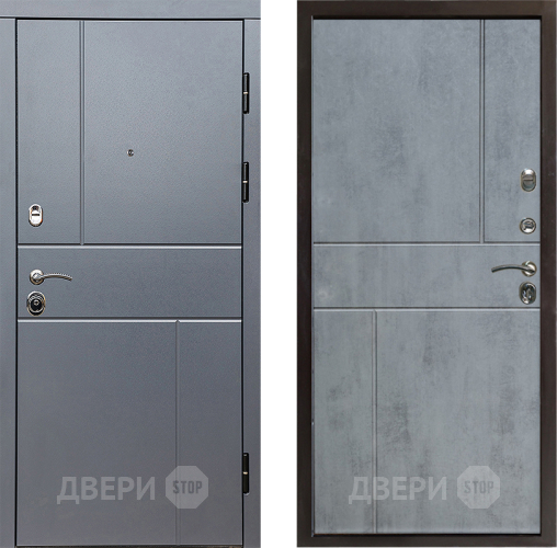 Входная металлическая Дверь Престиж Горизонт Грэй Горизонт Бетон темный в Домодедово