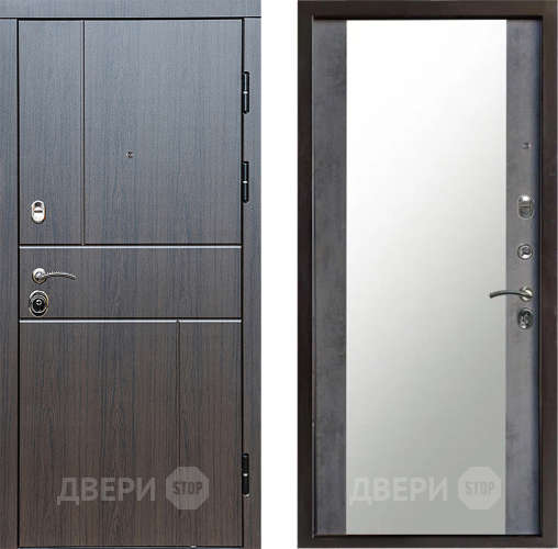 Дверь Престиж Горизонт Венге Зеркало Бетон темный в Домодедово