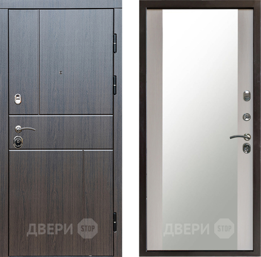 Входная металлическая Дверь Престиж Горизонт Венге Зеркало Лиственница белая в Домодедово