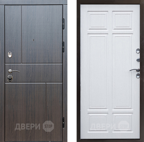 Входная металлическая Дверь Престиж Горизонт Венге Премиум Лиственница белая в Домодедово