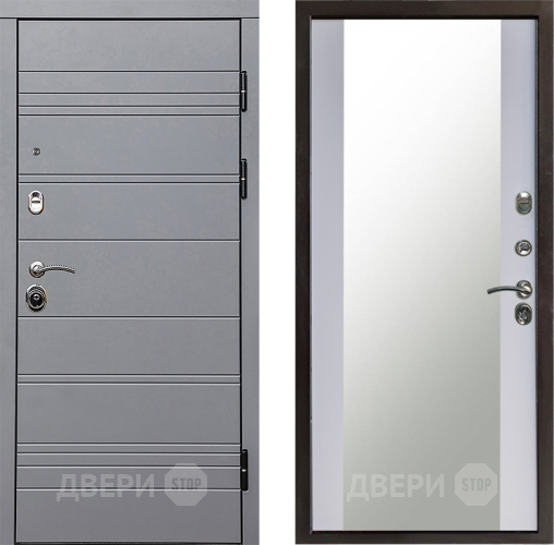 Дверь Престиж Линия Грэй Зеркало Белый софт в Домодедово