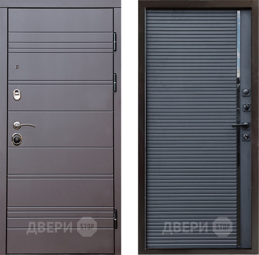 Входная металлическая Дверь Престиж Линия Браун Porte Черный кварц в Домодедово