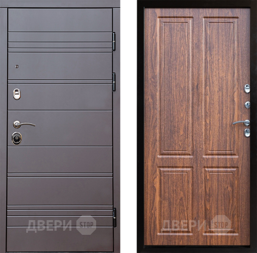 Входная металлическая Дверь Престиж Линия Браун Премиум Орех светлый в Домодедово