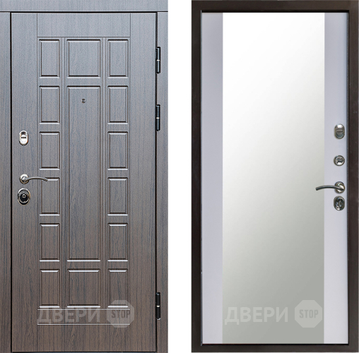 Входная металлическая Дверь Престиж Престиж Зеркало Белый софт в Домодедово
