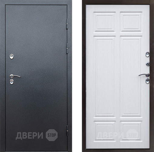 Входная металлическая Дверь Престиж TERMO с терморазрывом Снегирь Серебро Премиум Лиственница белая в Домодедово