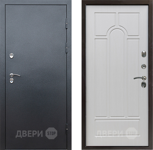 Входная металлическая Дверь Престиж TERMO с терморазрывом Снегирь Серебро Арка Лиственница белая в Домодедово