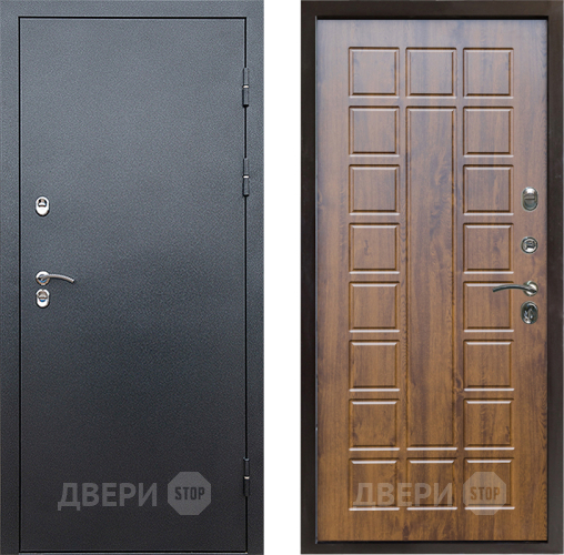 Входная металлическая Дверь Престиж TERMO с терморазрывом Снегирь Серебро Престиж Дуб в Домодедово