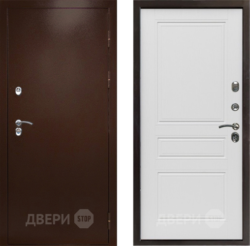 Входная металлическая Дверь Престиж TERMO с терморазрывом Снегирь Медь Классика Лиственница белая в Домодедово