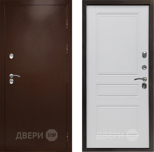 Дверь Престиж TERMO с терморазрывом Снегирь Медь Классика Белый матовый в Домодедово