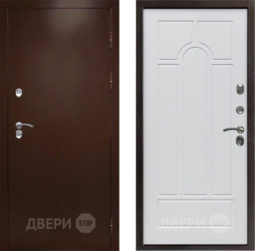 Дверь Престиж TERMO с терморазрывом Снегирь Медь Арка Белое дерево в Домодедово