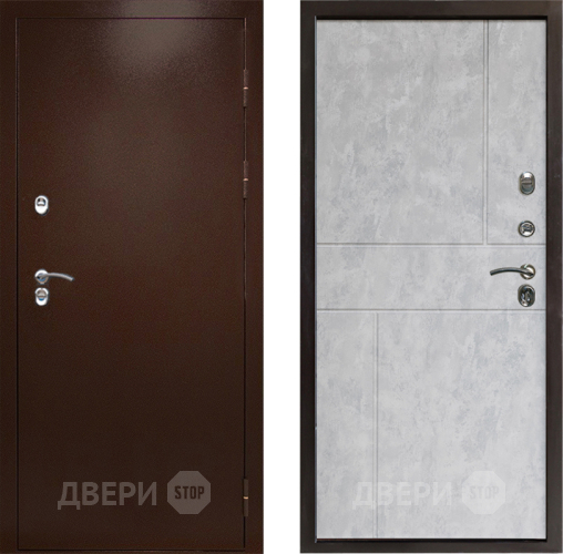 Дверь Престиж TERMO с терморазрывом Снегирь Медь Горизонт Бетон светлый в Домодедово