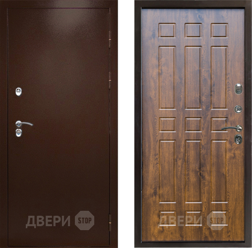 Входная металлическая Дверь Престиж TERMO с терморазрывом Снегирь Медь Спарта Дуб в Домодедово