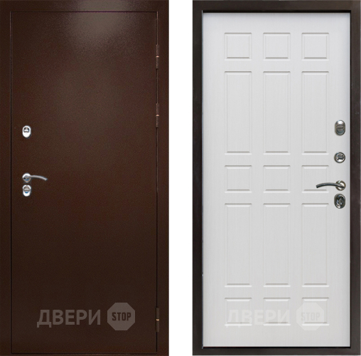 Входная металлическая Дверь Престиж TERMO с терморазрывом Снегирь Медь Спарта Лиственница белая в Домодедово