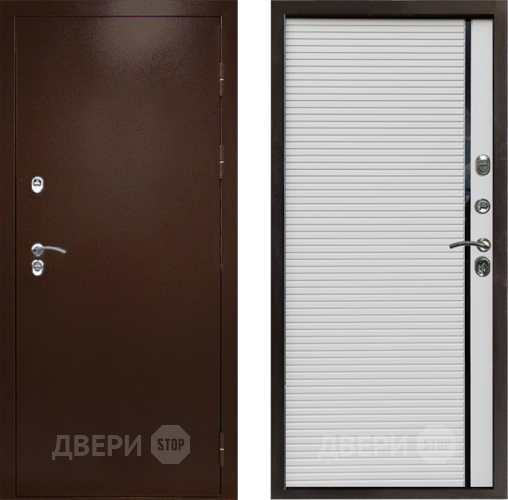 Входная металлическая Дверь Престиж TERMO с терморазрывом Снегирь Медь Porte Белый в Домодедово