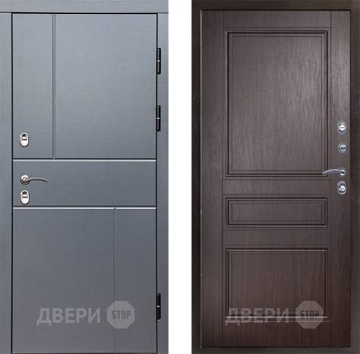 Входная металлическая Дверь Престиж TERMO с терморазрывом Горизонт Грэй Классика Венге в Домодедово